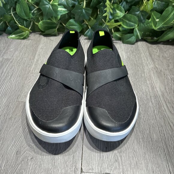 Oofos OOmg eeZee Low Mesh Mens 8 Women 9.6 Black Shoes Slip On Recovery main image 7